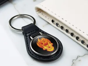 Leather Key Ring Holder Sturdy Grade Racing Version